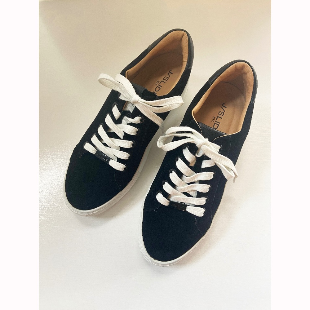 NWOT J Slides MAYA Women's Leather and Suede Platform Sneaker - Picture 2 of 9